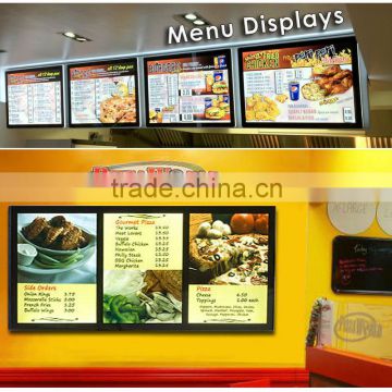 Wall Advertising Magnetic Restaurant Menu Sign LED Display For Cafe