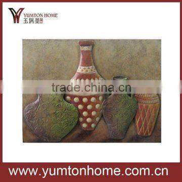 Wine bottle metal wall panel and homedecor