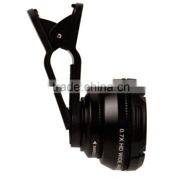 3in1 Clip-on Camera Lens Kit Fot Mobile Phones Tablets --0.7X HD Wide-angle Lens And 12X Macro Lens Plus 3 Colored Lens Filter photo-2