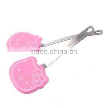 hot nylon kitchen cooking utensils tools set with comfortable stainless steel handle lovely cat pink nylon Turner