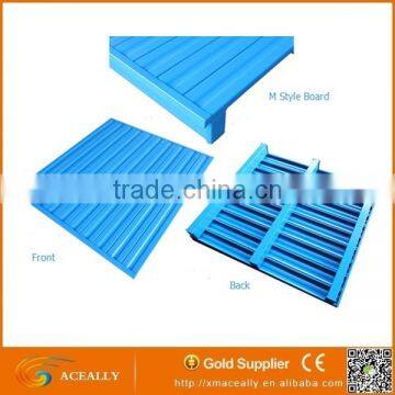 Heavy-duty non-reversible welded steel pallet