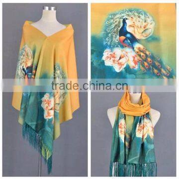 2016 New Fashion Custom Printed 100% Silk Scarf photo-5