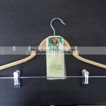 Classic clothes bamboo hangers with logo manufacturer