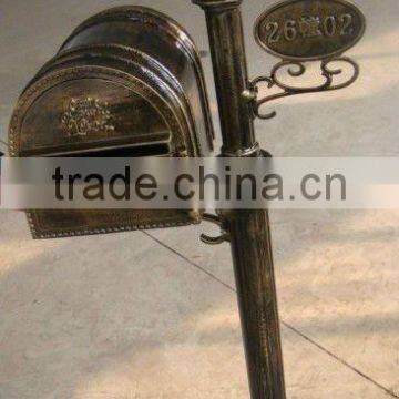 antique design aluminum mailbox