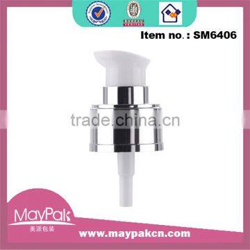 aluminum cream pump with transparent cap