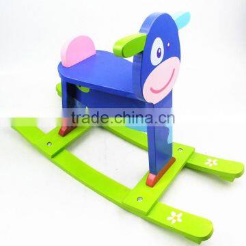 High Quality Wooden Baby Toy Calf Rocking Horse Balance photo-3