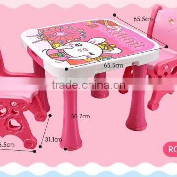 Popular Design Children's Plastic Furniture Kids Adjustable Study Writing Table and Chairs Set photo-2