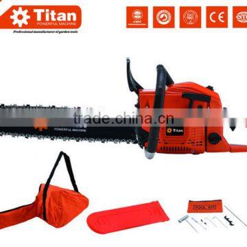 Titan 52cc gas chain saw with CE, MD certifications air powered chain saw