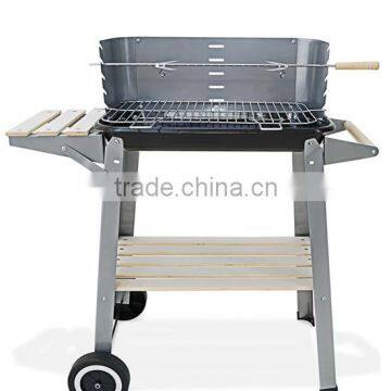 Large Enameled BBQ Grill Trolley photo-3