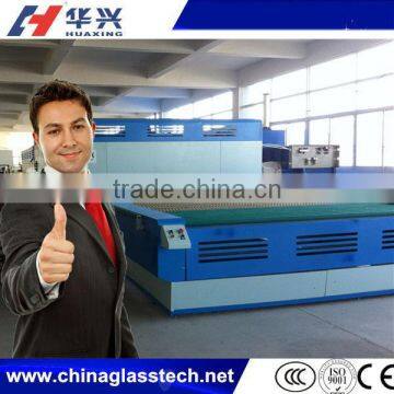 CE approved intelligent control water tank automatic temperature Dual row jet convection flat glass tempering machine