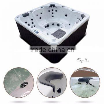 CE Certificate Whirlpool Bathtub Outdoor Economic Family Use Acrylic Bathtub Black photo-2