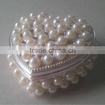 Delicate Pewter Trinket Box Beaded by Pearls photo-4