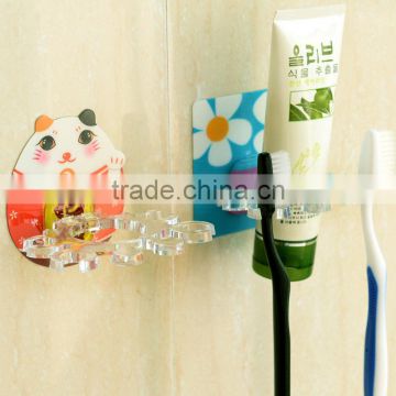 Q058 Creative cartoon style suction wall toothbrush holder