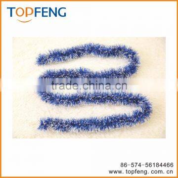 christmas wired tinsel garland/ornament christmas/stage decoration for festival