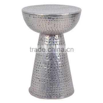 Shiny Nickle Hammered Table photo-5