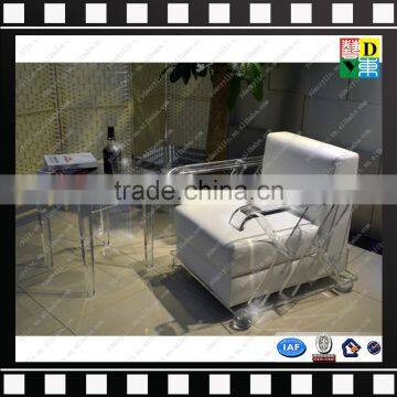 Clear Acrylic Sofa Chair With Cushion,PMMA Sofa Furniture Set From China Manufacturer photo-2