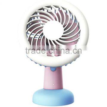 Pocket LED Light Fan Personal Table Light Fan with Built-in battery