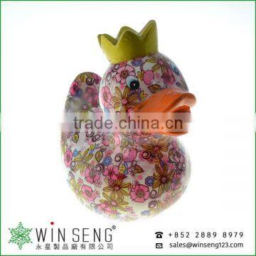 lovely design Ceramic Duck Shaped coin bank for sales