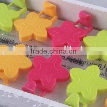 12PC Sucker Type Star Shape /mushroom Shape Plastic Hook photo-2
