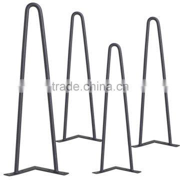 Hot Item Metal Solid Steel Black Color 16 Inch 2 Rod Metal Hairpin Leg for Coffee Table photo-3