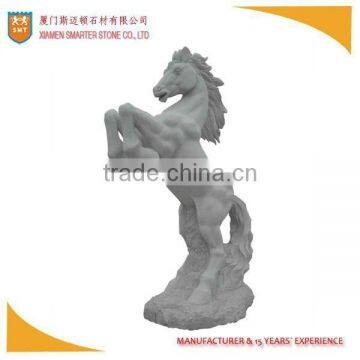 Roaring horse stone carving sculpture for central plaza