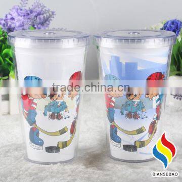 16oz Double Wall Plastic Color Changing Mug Hot Cold photo-5
