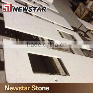 Eco Stone Countertops Volakas Quartz Countertop White With Sink Cutout photo-3