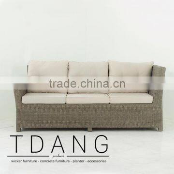 Salinas Wicker Right Hand Sofa 3 Seats - Weather Resistant Outdoor Wicker Love Seat photo-5