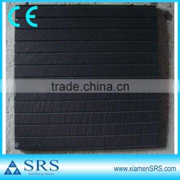 Indoor natural black slate strips tile