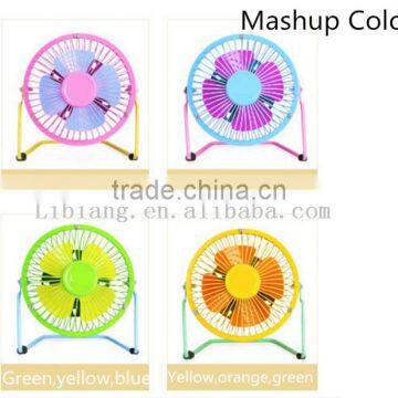 8 Color 4" Steel Structure Wtih Rubber Fan Portable USB Cooling Mini Fan or Air Conditioner Fan photo-4