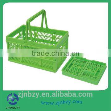 2017 folding plastic fruit folding basket