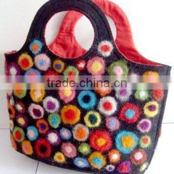 Best Selling Eco-friendly Handmade Decorated Felt Hand-bag