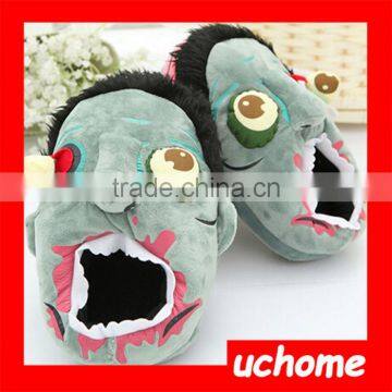 UCHOME Funny plush slippers zombie slippers adult novelty slippers
