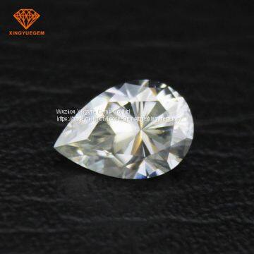 Pear pefect cut imitation diamond 6.5*8mm 2 Carat clear white moissanite lab grown