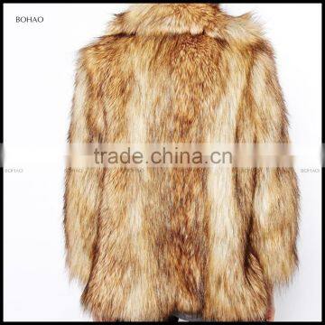 Luxury Women Faux Fur Coat Casual Hood Parka Ladies Long Trench Jacket Outwear