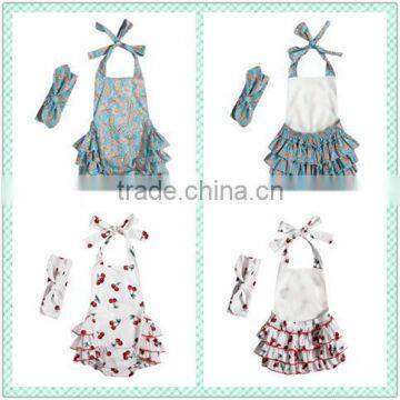 Wholesale Boutique Newborn Romper 100% Cotton 2016 Floral Girl Baby Clothes From Manfactory photo-3