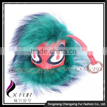 CX-R-48B 2017 Monster Raccoon Fur Keychain Hand Bag Decorations Key Ring photo-2