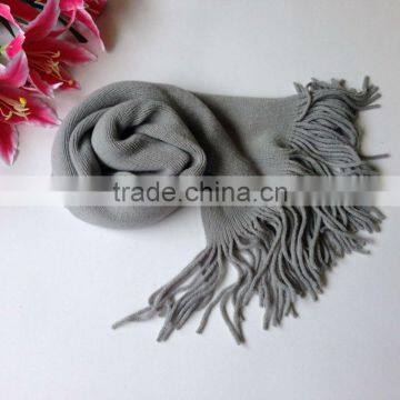 Acrylic Pure Color Fashion Winter Knitting Scarf Factory photo-3
