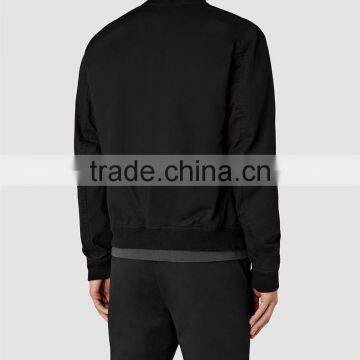 MGOO High Quality Custom Black Fashion Bomber Jackets Brand Designs Tops Mens Zip Up Long Sleeves Jacket photo-5