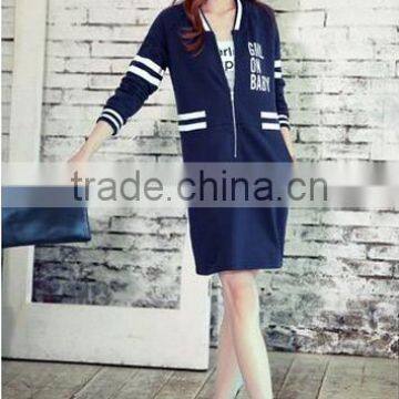 Navy Blue Long-sleeved Dress photo-2
