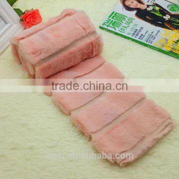 Lovers FUR 2016 Autumn Lady Genuine Rex Rabbit Fur Scarves Wraps Winter Women Fur Accessory Rings Females Neckerchief photo-2