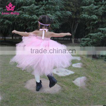 Pure White Tulle Girl Crochet Tutu Dress Beautiful Puffy Baby Dance Dress photo-4