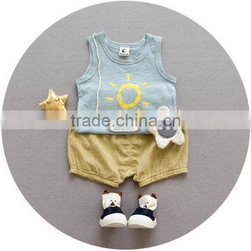 S17376A 2017 Summer Beach Bamboo Cotton Boys Vest photo-4