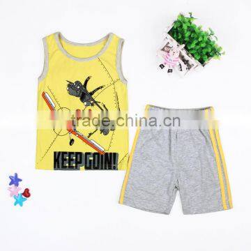 S15538A 2017 Summer Short Cotton Sleepwear Set Baby Boys Pajamas photo-2