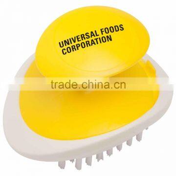 Palm Fruit & Vegetable Brush - Ergonomic Design Allows You to Slide Hand Between Handle and Base and Comes With Your Logo photo-4