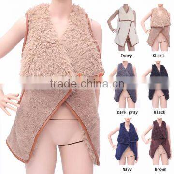 STOCKED MONOGRAMMED sherpa fur vest