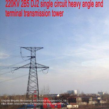 MEGATRO 220KV 2B5 DJ2 Single Circuit Heavy Angle and Terminal Transmission Tower photo-5