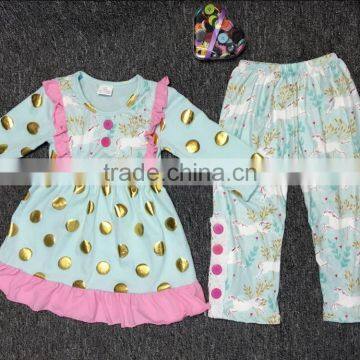 Girls Boutique Outfit Spring Baby Girl Clothing Bunny Floral Apron Dress Ruffle Outfit Kids Clothes Spring Boutique Chothes photo-2