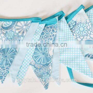 Durable 100% Cotton Fabric Flag Bunting Banner Wedding, Birthday, Party Decoration photo-3