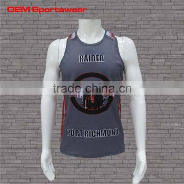 100% polyester custom sports singlets